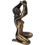 Design Toscano Woman Combing Hair Nude Female Statue, Bronze by Design Toscano