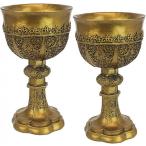 (Set of 2) - Design Toscano King Arthur s Golden Chalice Gothic Sculpture: Set of Two