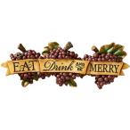 Design Toscano Eat, Drink And Be Merry Wall Sculpture, Multi/Colour