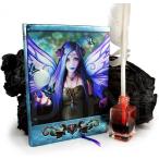 Licensed Anne Stokes Mystic Aura Purple Fairy with Pentagram Embossed Journal by Pacific Giftware