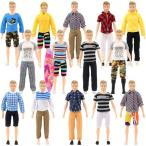 Barbie ソトゴ27ピース12インチの少年人形のケンズの服とアクセサリーには、12セットの人形服/カジュアル服/キャリアウェア服/ジャケットパンツの衣装、4ペア