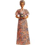 Barbie バービーインスピレーションを与える女性マヤアンジェロール（12インチ）ドレスを着たドレス、人形スタンドと信頼性の証明書、子供とコレクターのギフ