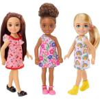 Barbie バービーチェルシードール3パック、3チェルシー人形ドレスと靴を履いて、3歳の子供向けのおもちゃ