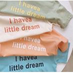 半袖tシャツ キッズ i have a little dream ロゴ ベビー服 子供服 キッズ服 男の子 女の子 トップス Tシャツ 夏服 男女兼用 おしゃれ 英字プリント ベーシック