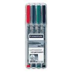ステッドラー ルモカラーペン 水性 細書き M 線幅 1.0mm 4色セット 315 WP4