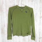 【SDGs対象商品】abercrombie NEW YORK(アバクロ) 丸首 長袖シャツ|グリーン系|サイズ:L|輸入古着|ポイント消化