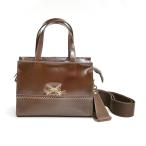 ショッピングエナメルバッグ ジュエルＳレザーミニバッグ　ブラウン  わちふぃーるどダヤン