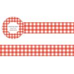 マスキングテープ PAPIER PLATZ パピアプラッツ クレス オリジナルマスキングテープ Check Red(チェックレッド)15mm×10m 72-020