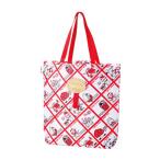 ショッピング辰 トートバッグ HEIKO シモジマ ファンシーペーパーシリーズ 丸辰コラボ チャーミーレトロ デイリートート ストップペイル レッド 36628 昭和レトロ 包装紙柄