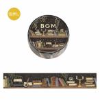 マスキングテープ BGM ビージーエム Life ライフ 箔押し 夜更けの本棚 BM-LGCA143 15mmx5m