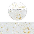 マスキングテープ クローズピン Clothes-Pin 12星座透明マスキングテープ 水瓶座 MT16613 箔押し みずがめ座 Aquarius