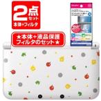 新品 キャンセル不可 2点セット ニンテンドー3DS LL本体 とびだせ どうぶつの森 パック (SPR-S-WBDC)+液晶フィルタ