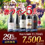 ワイン ワインセット ワインキャップ付き!ブドウ品種を知る赤ワイン5本セット 送料無料 「11/21更新」
