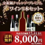 SALE 赤ワインセット 金銀銅チャレンジ・プレミアム赤5本セット 送料無料