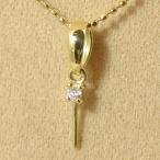 0.02ct one отметка diamond подвеска с цепью металлические принадлежности K18 Gold [n5]