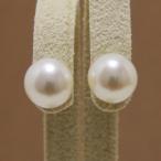 淡水真珠 パールピアス ホワイト系 8.0-8.5mm A〜BA〜B K14WG ホワイトゴールド [n3][53-5035]