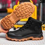 安全靴 作業靴 短靴 紐タイプ  安全シューズ ハイカット 安全スニーカー セーフティーシューズ 先芯入り 耐滑 耐衝撃 耐摩耗 防水 軽量 つまさき保護 黒