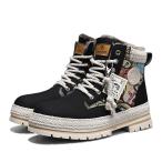  мужской спортивные туфли повседневная обувь мутон ботинки мужской обратная сторона ворсистый толщина низ защищающий от холода обувь мужской ботинки 