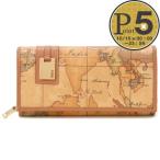 【並行輸入品】 プリマクラッセ 長財布 地図柄 W026 6000 ベージュ系(0010 NATURAL) PRIMA CLASSE