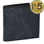 【並行輸入品】 プリマクラッセ PRIMA CLASSE 折財布 小銭入れ付き 地図柄 PM W103 6426 ブラック(0001 GEO BLACK)