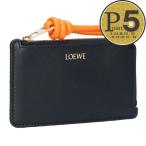 【お取り寄せ】 ロエベ LOEWE コインケース カードケース ノット コインカードホルダー CEM1Z40X02 6036 BLACK/BRIGHT ORANGE