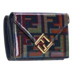 【並行輸入品】 フェンディ FENDI 折財布 三つ折財布 コンパクトウォレット FFダイヤモンド 8M0480 AW6Q-F1URO MLC+BLU ABISSO+OS