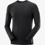 ショッピングSALOMON サロモン SALOMON トレーニングウエア ランニングウエア ロングTシャツ APPAREL CROSS RUN LS TEE M DEEP BLACK LC1826400