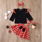 ハロウィン 仮装 子供 長袖 コスプレ 衣装 キッズ ベビー プリンセス 子供 コスプレ ドット 水玉柄 ワンピース コスチューム 女の子 女児 スカート 送料無料