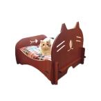 ショッピング二段ベッド ペット二段ベッド ペットベッド、木製の中空猫の巣、屋内猫のベッド、木のペットベッド、きれいに、軽く、便利なもの