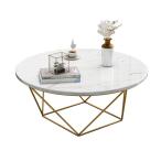  кофе стол низкий столик low стол поддельный мрамор настольный . Gold metal рама имеющий современный . раунд кофе акцент стол living салон ho 