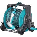 水まきホース ホースリール 15m 25m 40m おしゃれ 散水ホース 家庭菜園 掃除 庭 フルカバーコンパクトホースリール ガーデニング 車のクリーニングツール 多機能