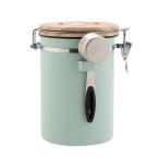 コーヒー キャニスター 1800ml タイムロッキングコンテナ ステンレス製 コーヒー豆保存容器 真空密封 コーヒー豆 茶筒 お菓子 糖 香料 防湿保存 大容量 保存容器