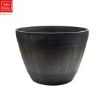 大型バルコニー植木鉢模造木製バレル耐久性樹脂プランター特大盆栽プラスチックジューシーな植木鉢排水穴換気ガーデンコリドープランター