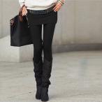 スカート付ストレッチ美脚レギンス伸...