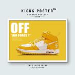 ショッピングエアフォース1 OFF オフホワイト エアフォース1ミッド ホワイト アンド バーシティメイズ スニーカーポスター 送料無料 ポスターフレーム付き オフホワイト off-52