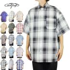 ショッピングSHIRTS CALTOP キャルトップメンズ シャツ【クリックポスト発送】SS CHECK SHIRTSショートスリーブチェックシャツブラック ブルー ネイビー チャコール ブラウン スカイ