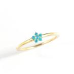 ブラジル産パライバトルマリンスターK18ゴールドリング【Blue STAR】