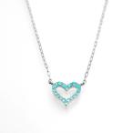 ブラジル産パライバトルマリンハートプラチナネックレス