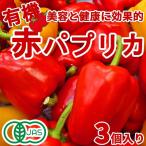 有機 パプリカ 赤 3個入 有機JAS認証 宮崎県産 有機野菜 オーガニック