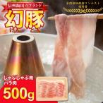 ふるさと納税 飯田市 【焼肉の街】信州飯田ブランド豚　全日本優秀賞「幻豚(げんとん)」しゃぶしゃぶ用バラ肉　500g