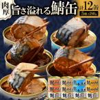 ふるさと納税 小浜市 鯖缶詰12缶 A(醤油・唐辛子・生姜・味噌煮・水煮)こだわりも身もギュッと詰め込んだ贅沢さば缶