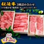 松阪牛 すき焼き 焼肉 サーロインステーキ 計1.2kg