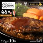 ふるさと納税 白老町 【のし付き】牛の里ビーフハンバーグ【110g×10個】特製ソースの詰合せ