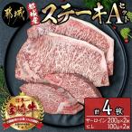ふるさと納税 都城市 《宮崎牛 A5》【宮崎県 都城市産】ステーキ Aセット 計4枚 (サーロイン・ヒレ)