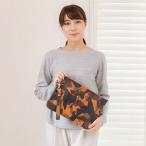 憧れの迷彩柄 牛革ストラップ付きクラッチバッグ