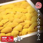 ふるさと納税 登別市 【2025年夏発送】折詰きたむらさきうに 100g×3枚