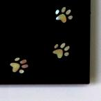 コースター猫肉球 黒 白各1枚