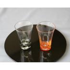 螺鈿ガラス クリスタル杯 貝入 桜黒朱2個セット