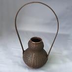 網代花器 瓢型:高岡銅器