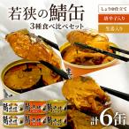 ふるさと納税 若狭町 若狭の鯖缶3種食べ比べ6缶セット(しょうゆ、生姜入り、唐辛子入り)